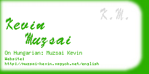 kevin muzsai business card